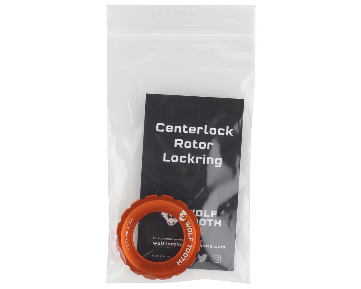 Wolf Tooth Components Centerlock Rotor Lockring (Orange) (External Spline) - view 2